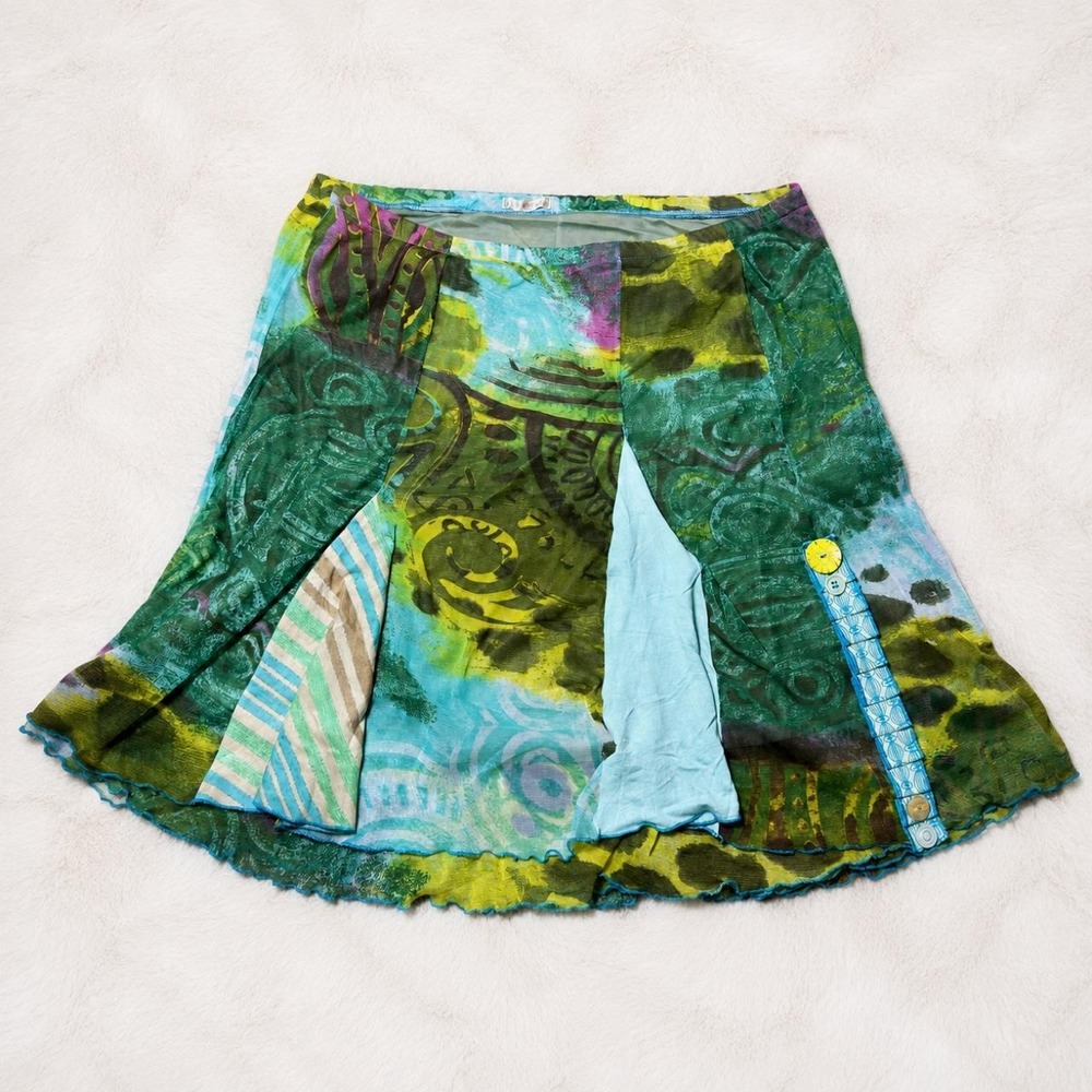 Euro Y2K Fairy Grunge Midi Skirt 🌿🦋